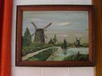 antiek schilderij: molenzicht, Antiek en Kunst, Ophalen
