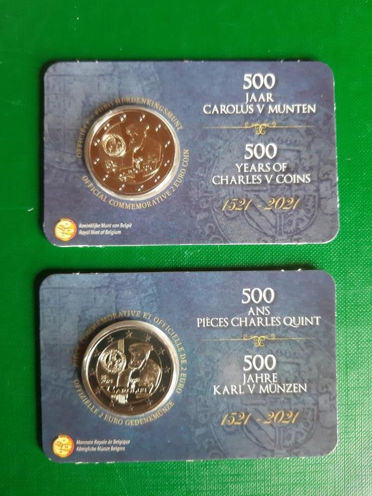 2€ commémorative belgique 2021 carolus, Postzegels en Munten, Munten | Europa | Euromunten, Losse munt, 2 euro, België, Ophalen of Verzenden
