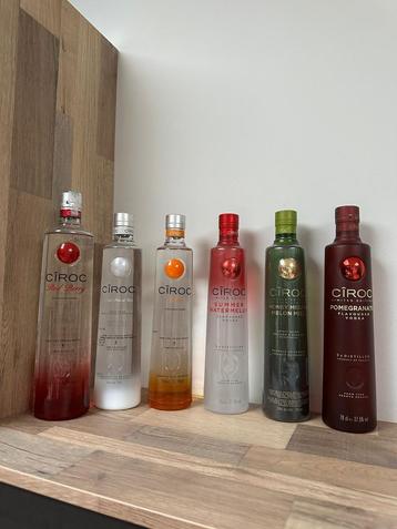 Lots de 6 bouteilles de vodka ciroc beschikbaar voor biedingen
