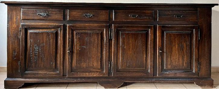 te koop: dressoir en vitrinekast, uitvoering landelijk, Huis en Inrichting, Kasten | Overige, Gebruikt, Ophalen