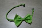 Groene strik 11cm / halsband voor hond kat konijn lint 44cm, Zo goed als nieuw, Ophalen