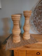 Set van 2 landelijke kandelaars, Huis en Inrichting, Woonaccessoires | Kandelaars en Kaarsen, Ophalen, Zo goed als nieuw