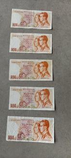 lot de 5 Billet de banque de 50 francs belge, Postzegels en Munten, Bankbiljetten | België, Ophalen of Verzenden