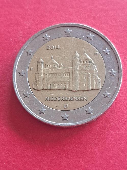 2014 Allemagne 2 euros Basse-Saxe F Stuttgart, Timbres & Monnaies, Monnaies | Europe | Monnaies euro, Monnaie en vrac, 2 euros