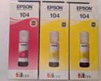 Inktpatronen * Epson 104 * set van 3 - nieuw., Ophalen of Verzenden, Nieuw, Cartridge, Epson