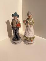 Ensemble de 2 figurines en porcelaine - fermier et dame., Enlèvement