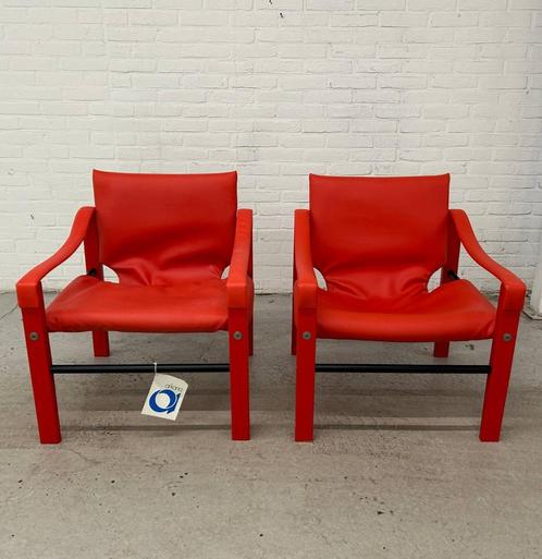 2 vintage Arkana Safari chairs, Antiek en Kunst, Antiek | Meubels | Stoelen en Sofa's, Ophalen