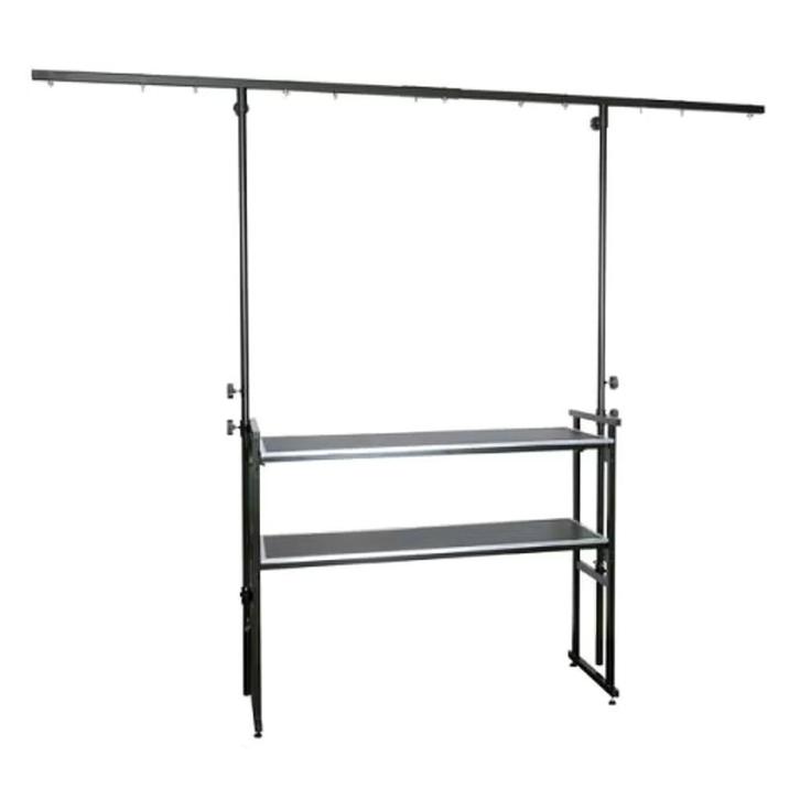 Mobiele DJ stand met lichtbrug, LED pars en LS statieven, Muziek en Instrumenten, Dj-sets en Draaitafels, Zo goed als nieuw, Dj-set