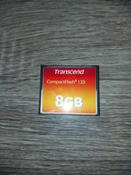Carte mémoire Compact Flash Transcend 8 Go, TV, Hi-fi & Vidéo, Compact Flash (CF), Transcend, Appareil photo, Enlèvement ou Envoi