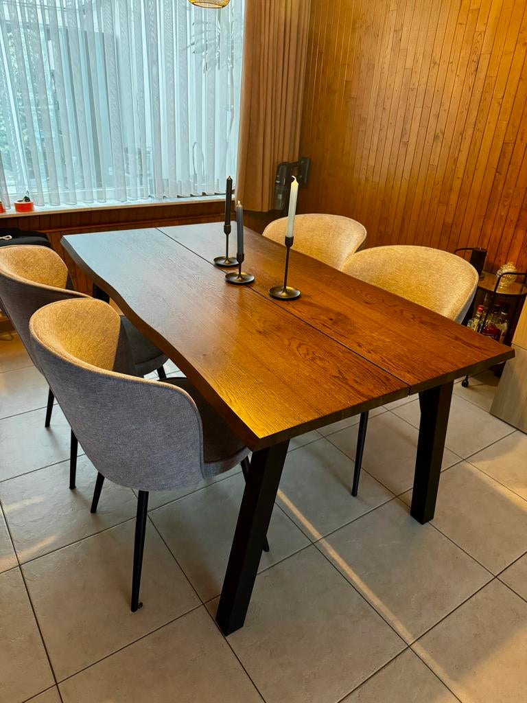 Rechthoekige eettafel 160x90cm, Ophalen, Zo goed als nieuw