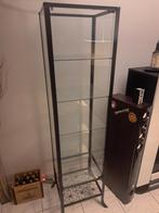 Glazen vitrinekast uit gietijzer 1m80 x45cmx40cm, Huis en Inrichting, Ophalen, Glas