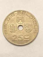 Munt België 25 cent Leopold III 1938 VL/FR MISSLAG, Postzegels en Munten, Munten | België, Ophalen of Verzenden, Overig, Losse munt