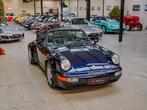 Porsche 911 Cabrio 964 WTL 3.6 TurboLook / Triple blue / Top, 4 zetels, Blauw, Leder, 3600 cc