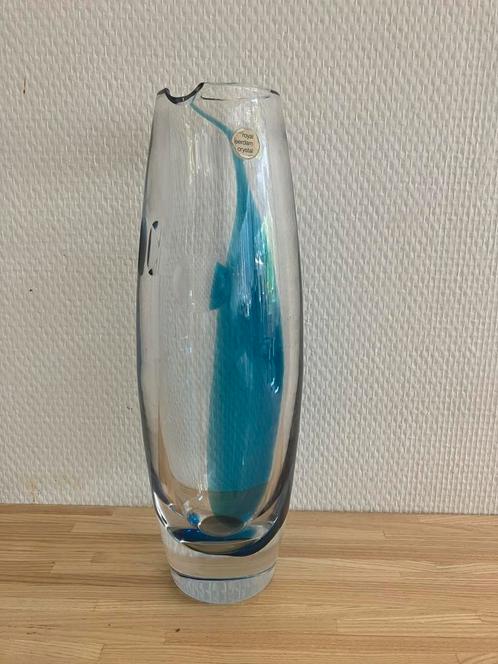 Vaas Essilor - Siem van der Marel, Huis en Inrichting, Woonaccessoires | Vazen, Zo goed als nieuw, Blauw, Glas, Ophalen of Verzenden