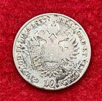 Zeldzame Oostenrijkse 10 Kreuzer 1837 zilveren munt, Antiek en Kunst, Ophalen of Verzenden, Zilver