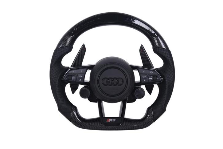 Audi RS3-RS7 Q3 Q8 carbon & leder LED sportstuur met flipper, Auto-onderdelen, Besturing, Audi, Nieuw, Verzenden