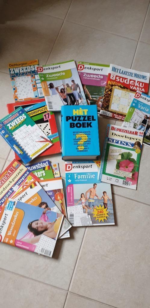 Denksportpuzzels + puzzelwoordenboek, Boeken, Hobby en Vrije tijd, Nieuw, Ophalen