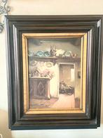 Sfeervol gesigneerd schilderij (groot), Enlèvement ou Envoi