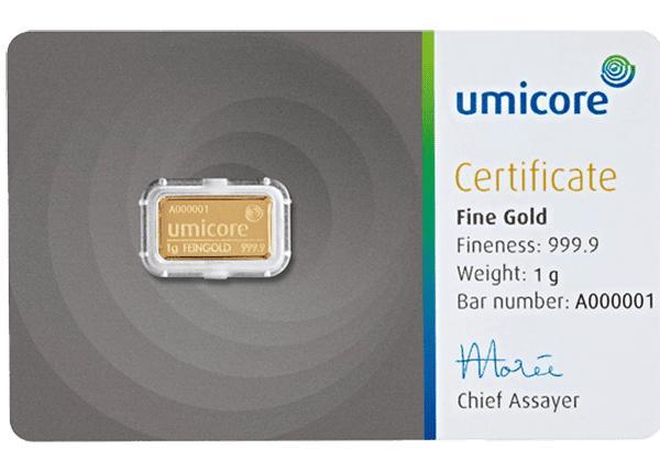 1gr goudbaar, Postzegels en Munten, Edelmetalen en Baren, Goud, Verzenden