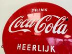 Drink Coca Cola emaille reclamebord XL, Verzamelen, Reclamebord, Gebruikt, Ophalen of Verzenden