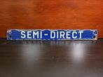 oude halfdirecte geëmailleerde plaat, Ophalen of Verzenden, Gebruikt, Reclamebord