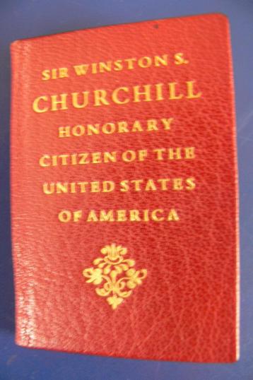 Livre en cuir Sir Winston S. Churchill du 9 avril 1963