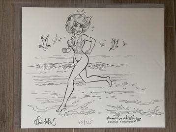 Walthéry – Natacha Ex Libris (1984) - Handgesigneerd/genumm. beschikbaar voor biedingen