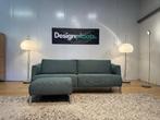 Nieuwstaat Pode Quote 3-zits Turquoise + Hocker, Bankstel Bank Sofa Hoekbank Design bank, 100 tot 125 cm, Driepersoons, Ophalen of Verzenden