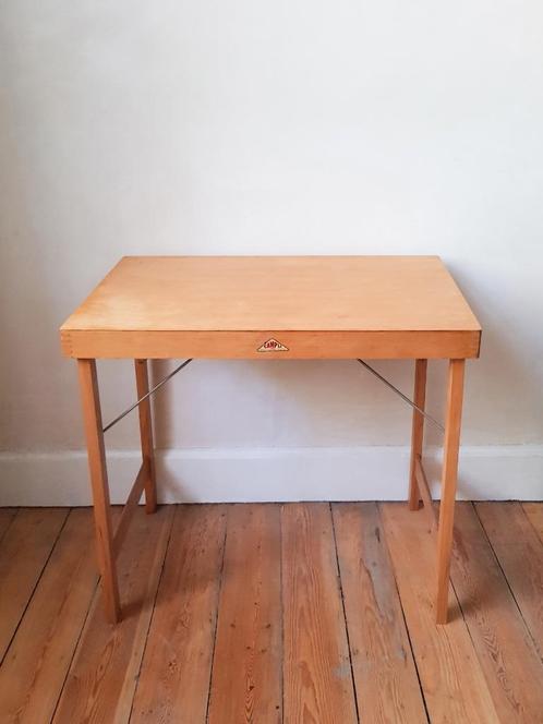 Opvouwbare Vintage klaptafel - CAMPLI - in beukenhout, Verzamelen, Retro, Huis en Inrichting, Ophalen of Verzenden