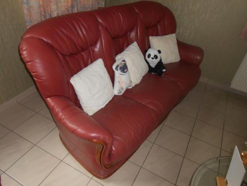 !!! STOP !!! Salon cuir buffle 3 places, Huis en Inrichting, Zetels | Complete zithoeken, Zo goed als nieuw, Leer, Ophalen