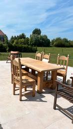 Eik 8 persoon binnen tafel met 6 stoelen, Huis en Inrichting, Ophalen
