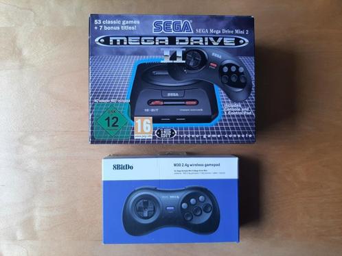 Sega Mega Drive Mini 2 + extra draadloze controller, Games en Spelcomputers, Spelcomputers | Sega, Zo goed als nieuw, Overige modellen