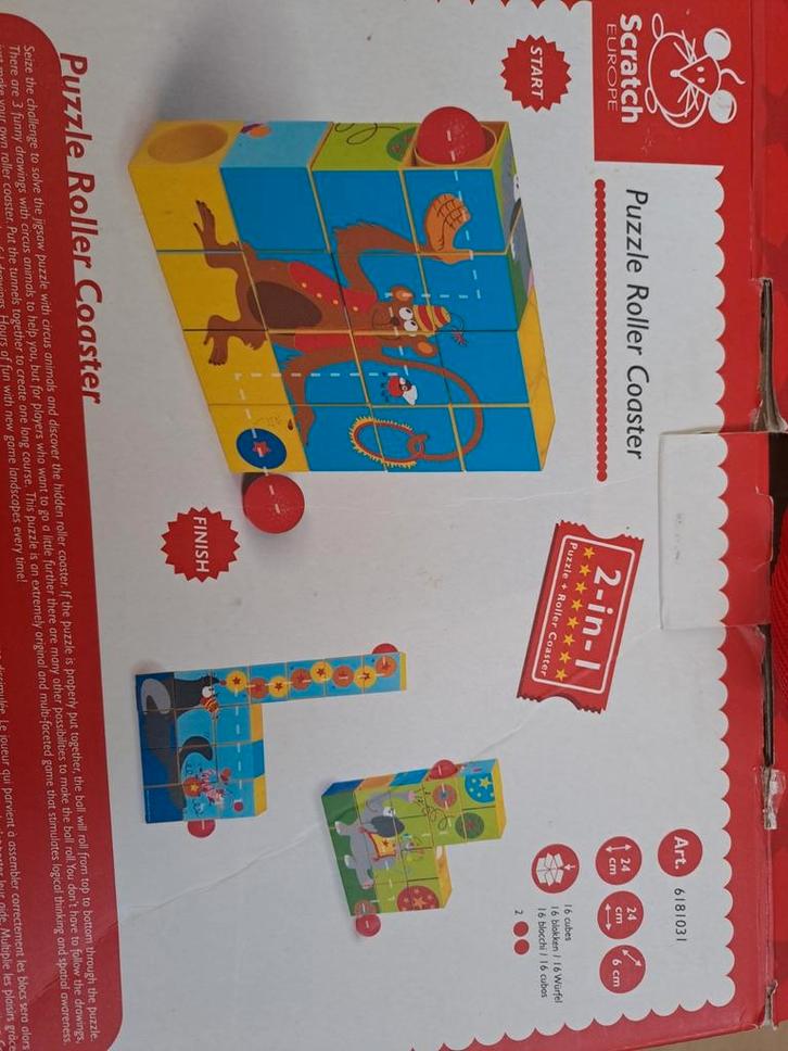 Puzzel en Roller Coaster in 1, Kinderen en Baby's, Speelgoed | Educatief en Creatief, Gebruikt, Puzzelen, Ophalen