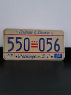 Washington DC nummerplaat, Ophalen of Verzenden, Zo goed als nieuw