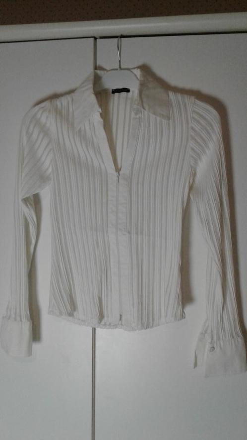 Lola & Liza semi-transparant gevoerde witte blouse Maat L, Kleding | Dames, Blouses en Tunieken, Zo goed als nieuw, Wit, Ophalen of Verzenden