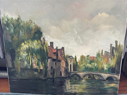 Schilderijen kunstschilder M Van Loocke - Brugge (1907-1990), Antiquités & Art, Art | Peinture | Classique, Enlèvement