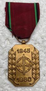 Medaille, 35st VJ-dag Nat. Ver. Oud-krijgsgevangenen 1945-80, Verzamelen, Ophalen of Verzenden, Landmacht, Lintje, Medaille of Wings