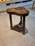 Tabouret Tripod stool met leder., Ophalen, Gebruikt