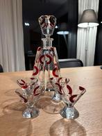 Kristallen karaf met glaasjes, Ophalen of Verzenden