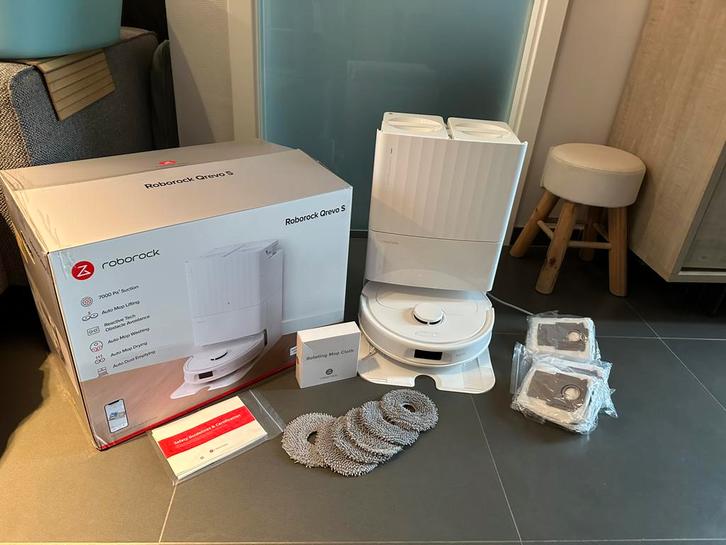 Roborock Qrevo S robotstofzuiger & dweiler (+ garantie), Elektronische apparatuur, Stofzuigers, Zo goed als nieuw, Robotstofzuiger