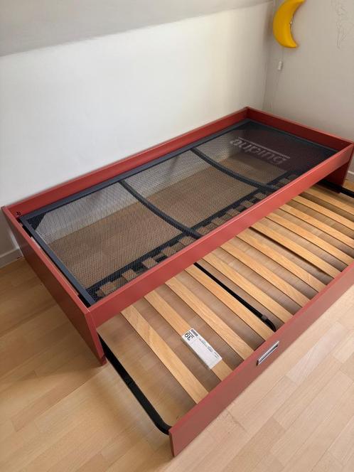 bed, Huis en Inrichting, Slaapkamer | Bedden, Zo goed als nieuw, Eenpersoons, Hout, Overige kleuren, Verstelbaar, Ophalen
