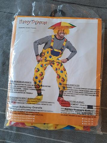 Tuinbroek clown maat 52-54 beschikbaar voor biedingen