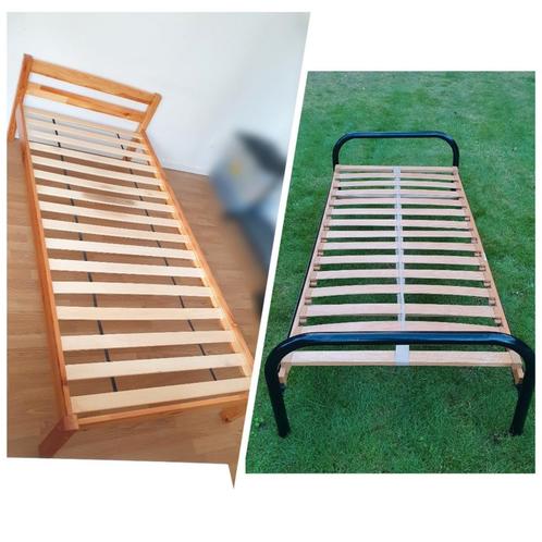 Éénpersoons bed 90 x 200 cm, Huis en Inrichting, Slaapkamer | Bedden, Zo goed als nieuw, Eenpersoons, 90 cm, 200 cm, Hout, Ophalen