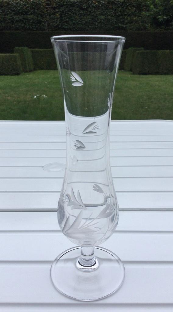 Wit Kristallen Soliflora Vaasje, Antiek en Kunst, Antiek | Glaswerk en Kristal, Ophalen