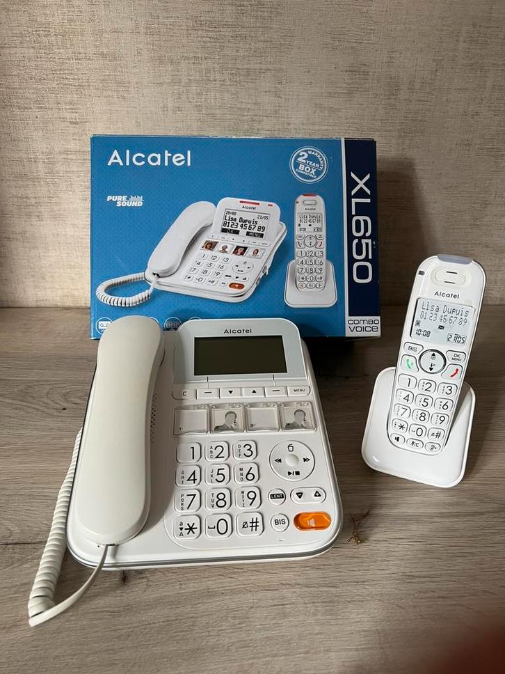Alcatel XL650 Combo Telefoon met spraakbediening, Telecommunicatie, Vaste telefoons | Handsets en Draadloos, Zo goed als nieuw