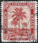 1 Postzegel Palmen – tweetalig Belgisch Congo, Postzegels en Munten, Postzegels | Afrika, Ophalen of Verzenden, Overige landen