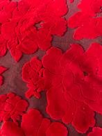 Meubelstof rood rozen., Hobby & Loisirs créatifs, Tissus & Chiffons, Comme neuf, Tissu côtelé, Rouge, Enlèvement ou Envoi