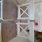 4 stoelen, Huis en Inrichting, Stoelen, Ophalen, Gebruikt, Wit, Landelijk