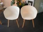 2 witte originele Hay AAC22 stoelen, Huis en Inrichting, Ophalen, Gebruikt, Wit, Twee
