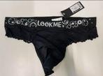 String sexy en dentelle pour hommes, Envoi, Noir, Lookme, Slip